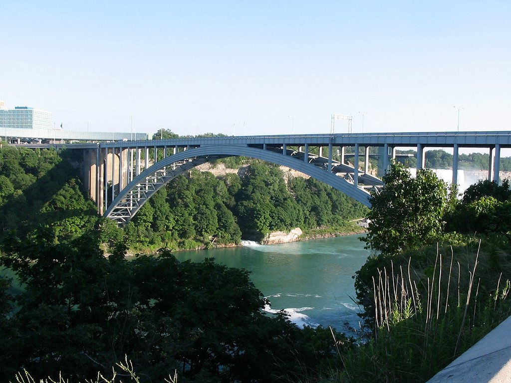 Rainbow Bridge border crossing between New York and Ontario at Niagara Falls