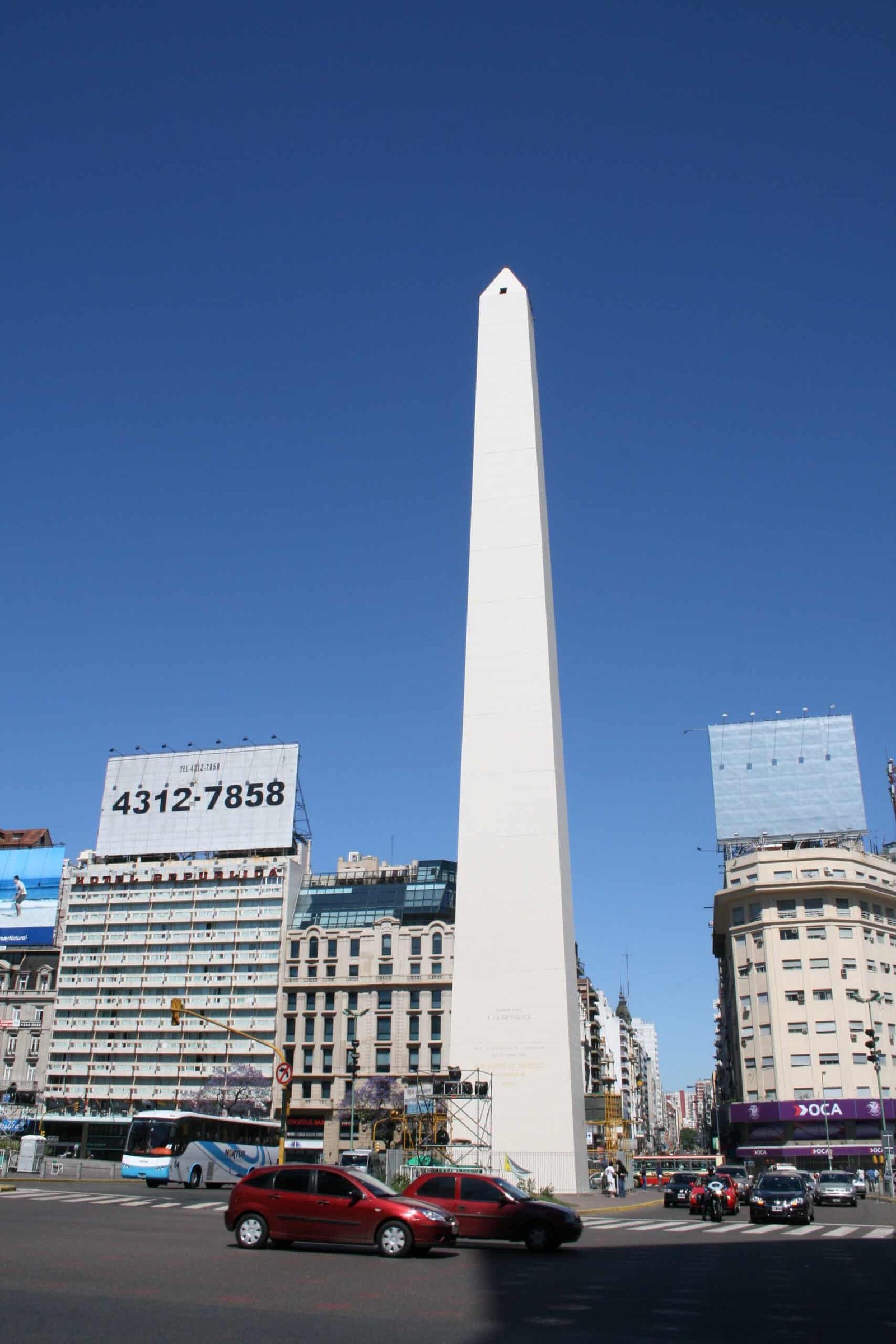 Avenida 9 de Julio Buenos Aires Argentina with Obelisco landmark in background