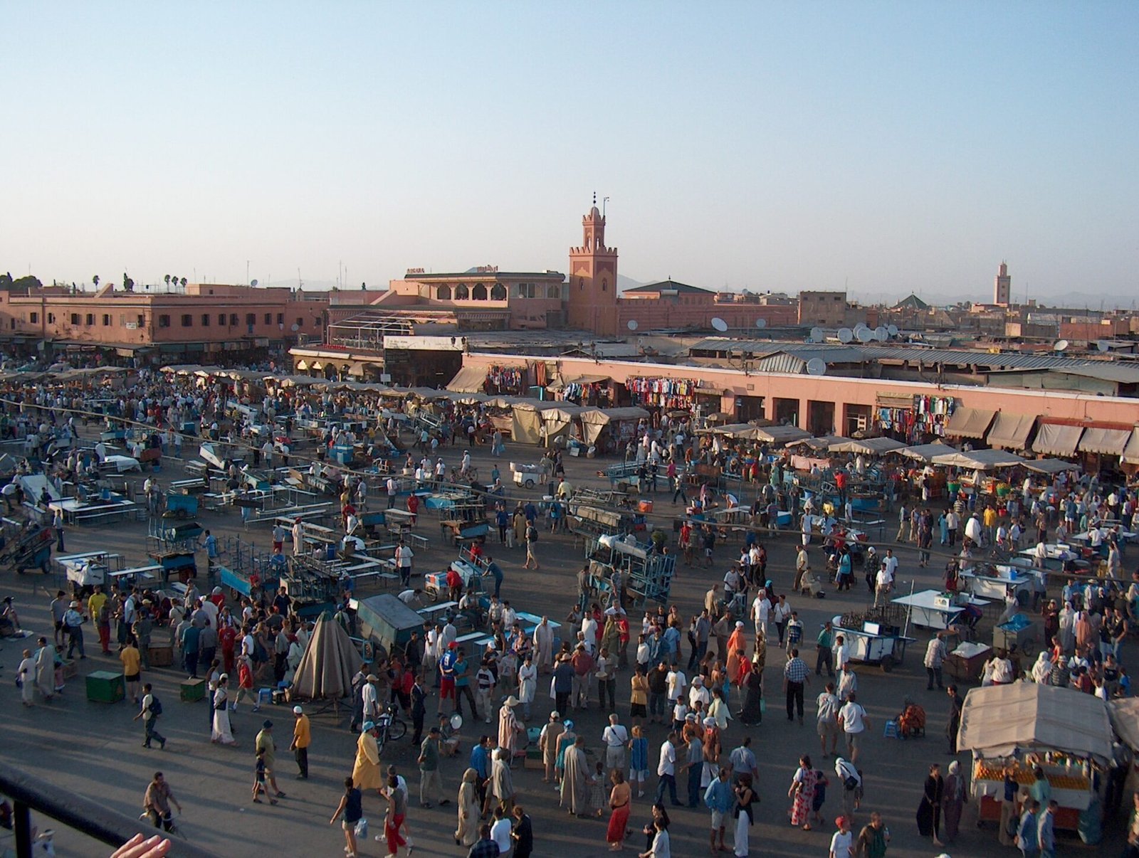 Jemaa el-Fna square Marrakech Morocco at night representing Moroccan fans World Cup 2026