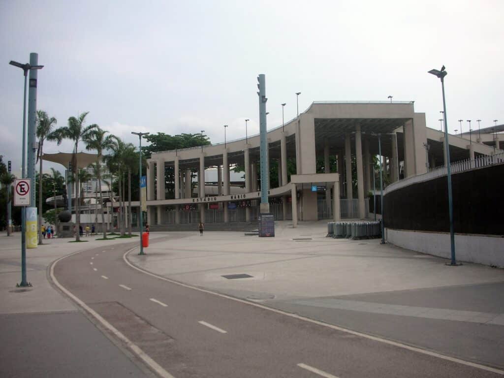 Aspecto externo do Maracana stadium exterior view in Rio de Janeiro Brazil