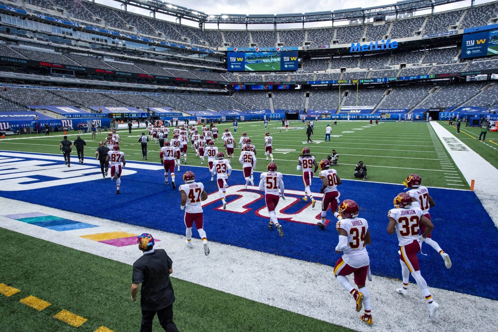Empty MetLife Stadium in East Rutherford New Jersey host of the FIFA World Cup 2026 Final