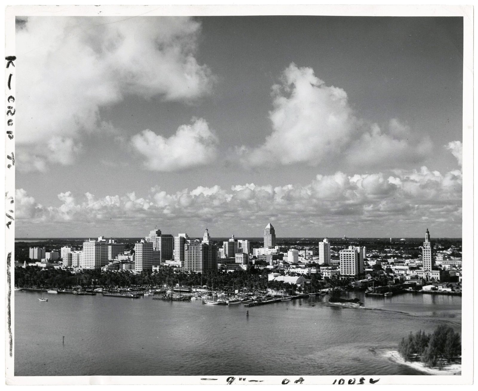 Aerial view of Miamis skyline