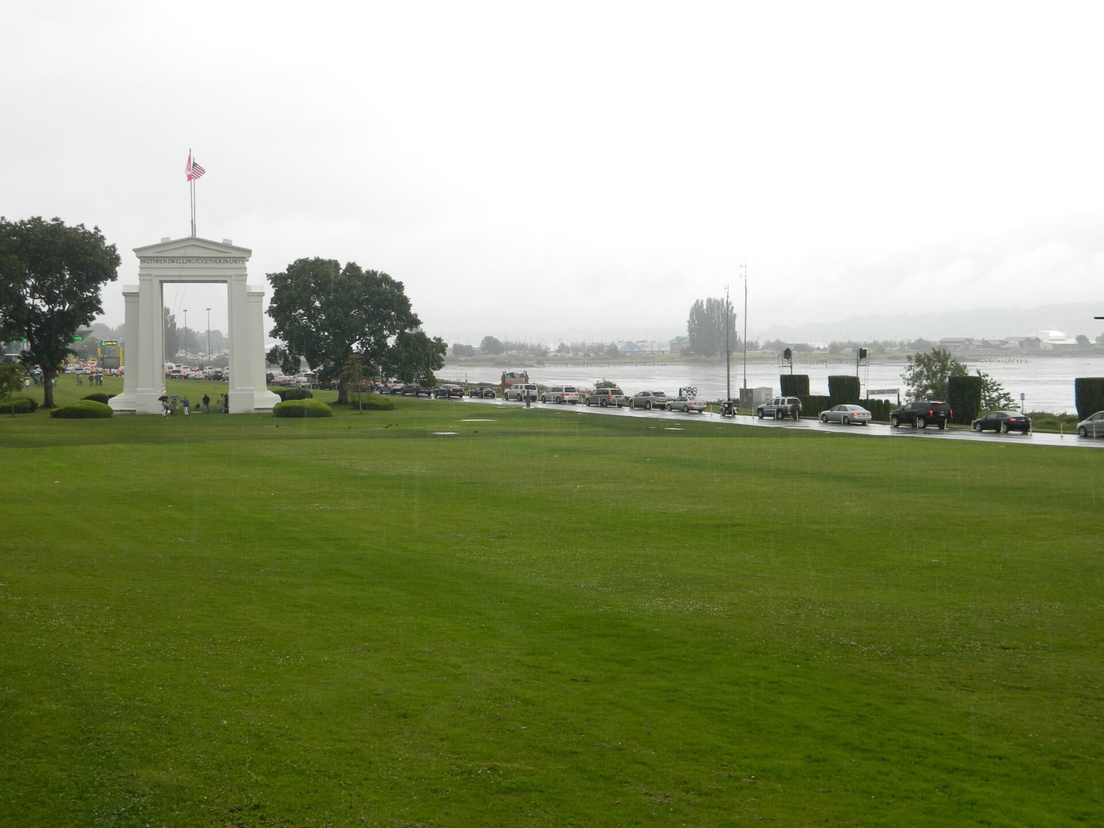 Peace Arch Park at US Canada border