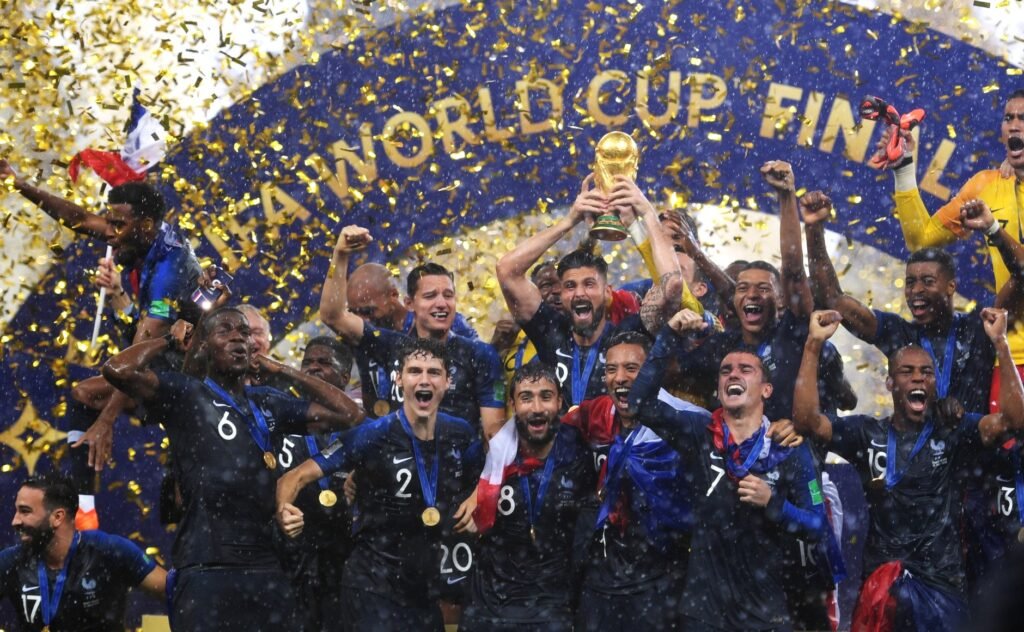 France World Cup winners 2018 Russia celebration