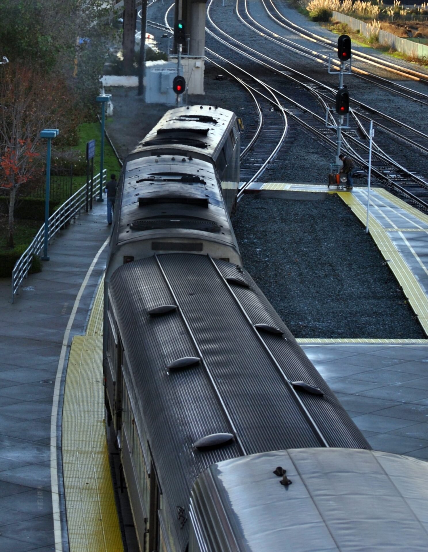 Coast Starlight Amtrak train at Emeryville California station